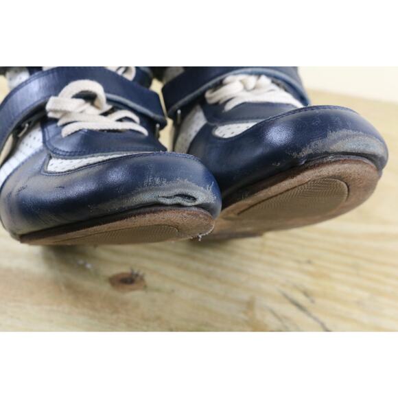 Junya Watanabe Sneakers 10 Blue White Leather Wedge Shoes Japan Athletic - Picture 8 of 12